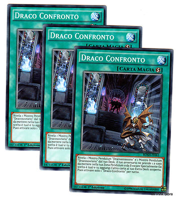Set 3X DRACO KONFRONTO Face-Off BOSH-IT061 Common in Italienisch YUGIOH