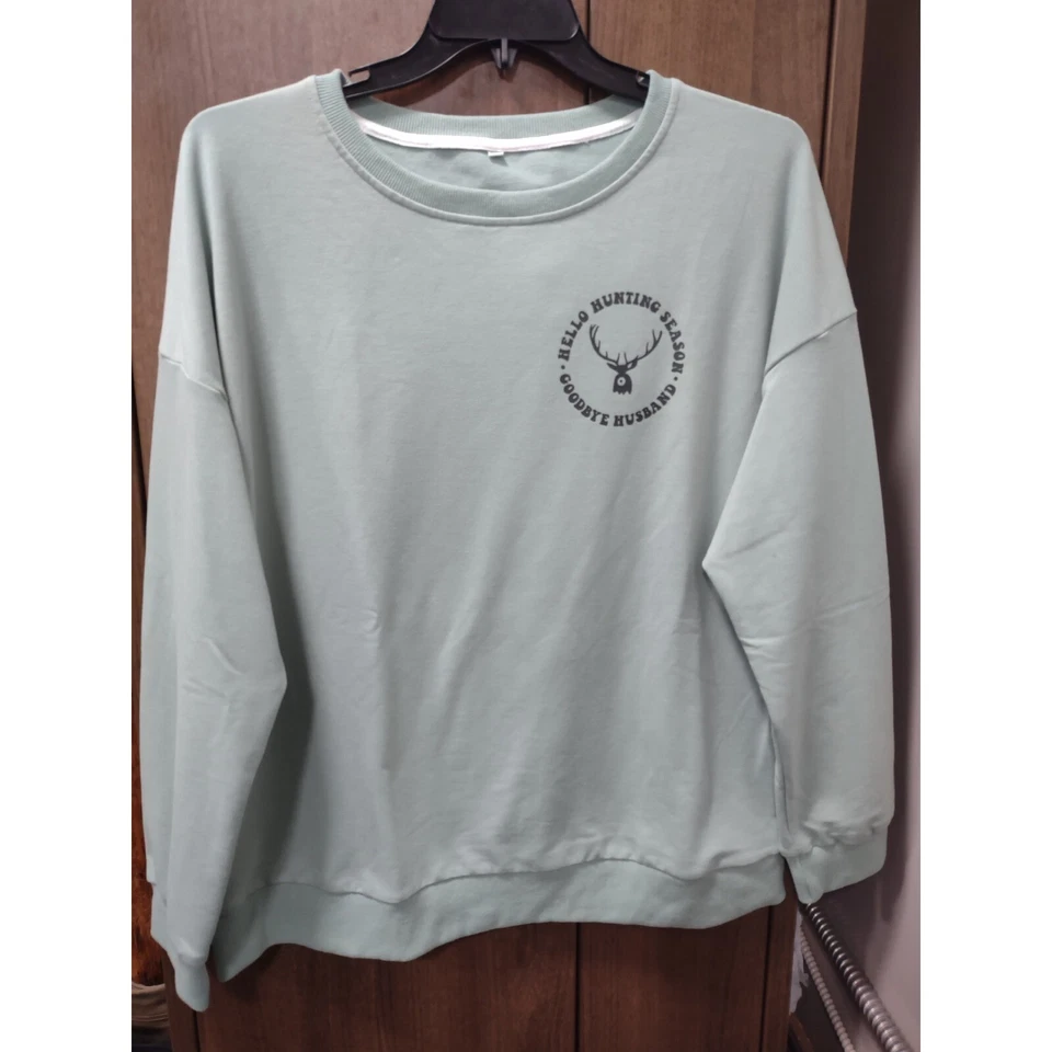 Sudadera Temporada de Caza Divertida Estampado Gráfico Pullover Top 2XL Foto 3 de 4