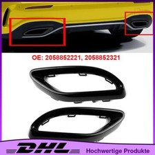 1Paar Auspuffblenden L+R Schwarz Endrohr Blende Für Mercedes Benz A-Klasse W177