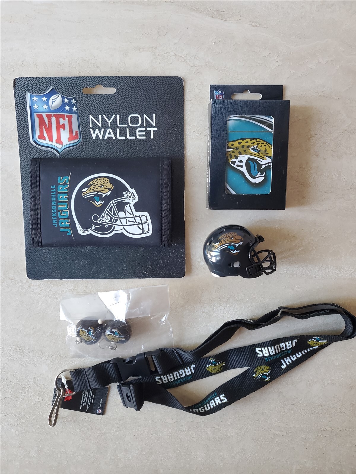 Riddell Mixed NFL Football Team Merch Lot Helmet Wallet Jacksonville