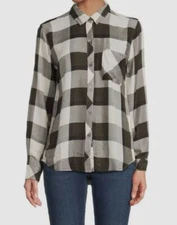 Rails Women's Beige Printed Hunter Button-Up Top Size M
