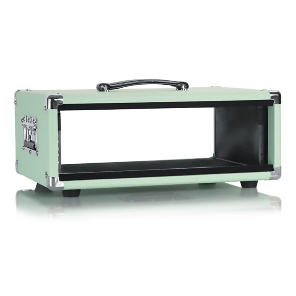 Gator Cases Retro GR-RETRORACK-3SG Vintage Amp Vibe Rack Case, 3U Seafoam Green - Image 4 of 4