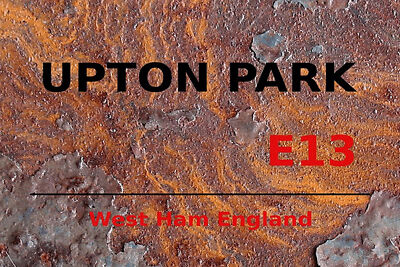 Holzschild 18x12 West Ham Upton Park E13 Wand Deko Bar Kneipe Sammler Geschenk