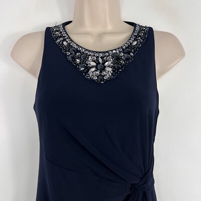 dj jaz navy blue dress DJ-JAZ Women Formal Evening Prom Party Dress-Navy W/Silver Design Long Size  5