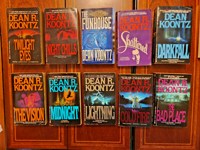 10 Dean LOT OF 10 DEAN KOONTZ EARLY TITLES PAPERBACKS FROM HELL VINTAGE HORROR ...