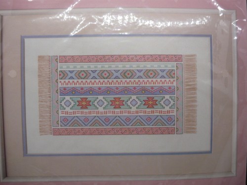 Vintage 1990 From The Heart SOUTHWEST RUG Counted Cross Stitch Kit 53554 - New - Picture 2 of 7