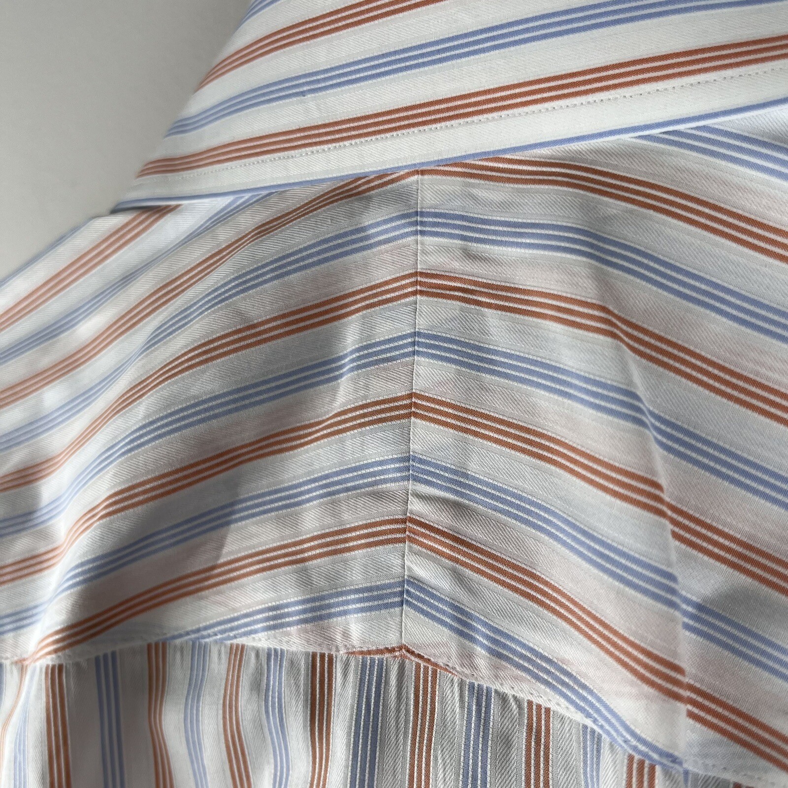 Robert Talbott Bespoke Large White Blue Orange St… - image 12