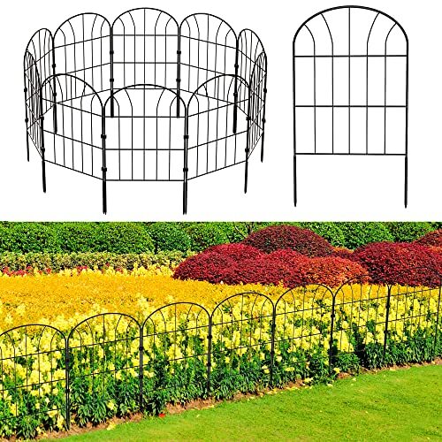 Recinzione Giardino in Metallo Palizzata da Giardino, 10 Recinzioni (J7h)
