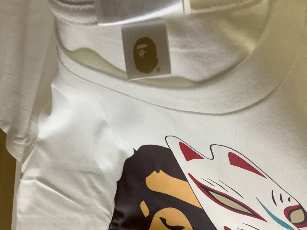 BABYL 「L FOX MASK」 TEE BAPE Japanese Fox Mask Tee Black Men's - SS23 - US