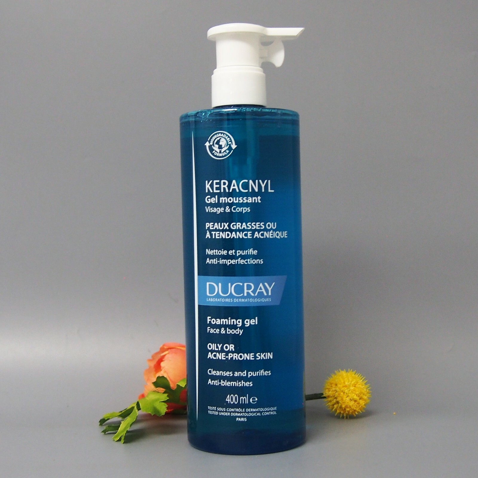 Ducray Keracnyl Foaming Gel 400ml / 13.5oz EXP. 06/2024 (Face and body