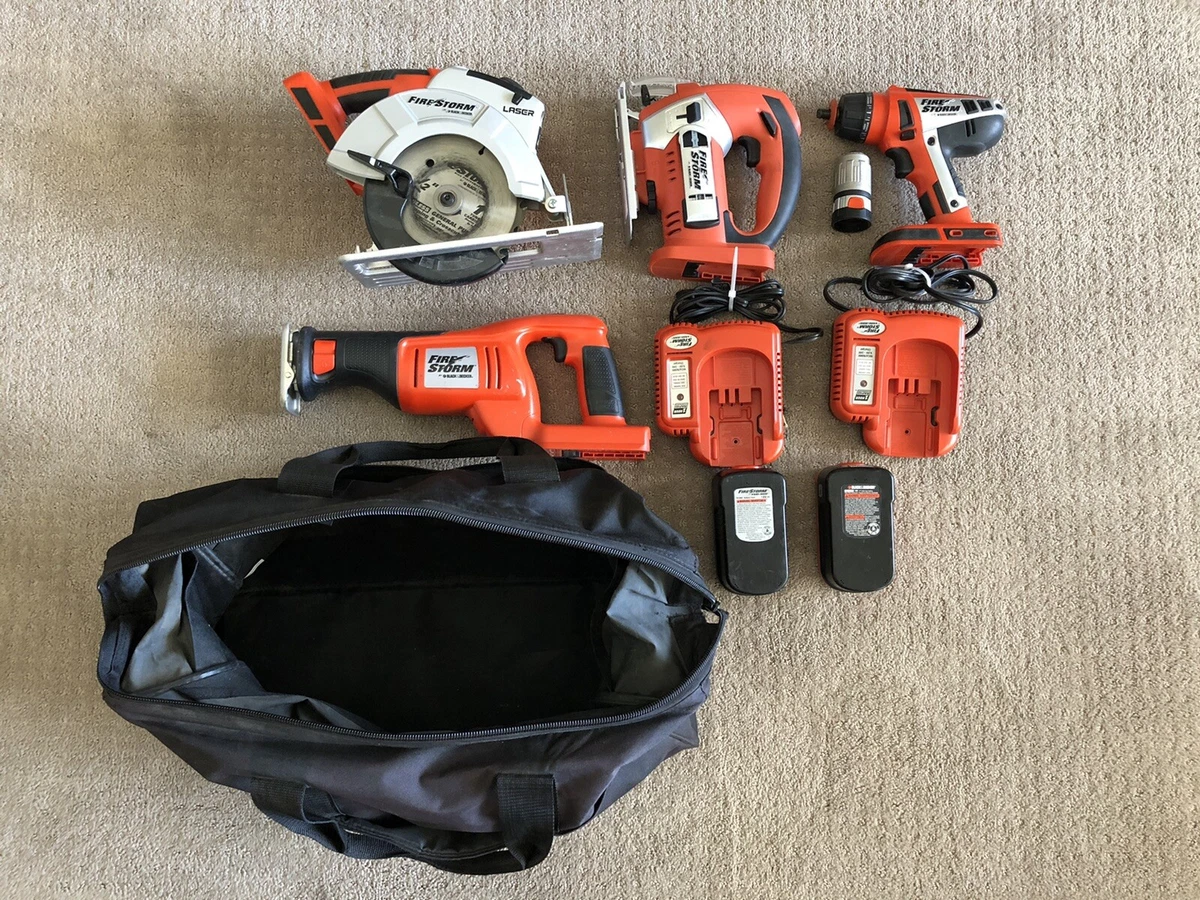 Black And Decker Firestorm 18v Cordless Drill FS1800D And 3 Batteries