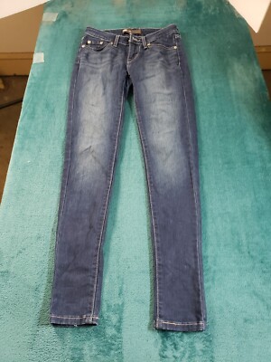 Levis Jeans Sz Womens Blue Pants Stretch Ladies Mid Rise Denim Jegging 