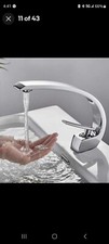 chrome single hole waterfall faucet bathroom