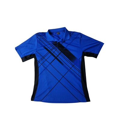 mens fashion outlet 3 button collered polyester blue/black summer shirt