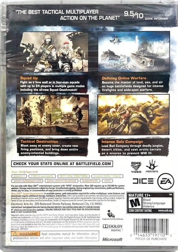 Battlefield Bad Company 2 (Platinum Hits) Xbox 360 (Brand New Factory Sealed US - Picture 2 of 3