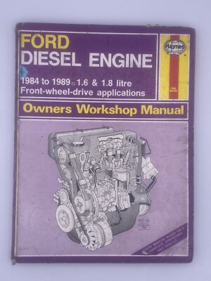 Haynes Ford Diesel Motor 1984 - 1995 Hardcover Werkstatthandbuch 1172 FWD