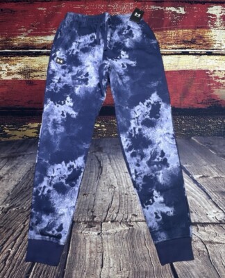 Under Armour Jogger Pants Mens Large UA Fleece Navy Tie Dye Gym Sweatpants NWT