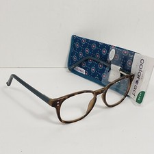 FOSTER GRANT Color Read 1.75 Elodie Women's Brown Blue Cat Eye Reading Glasses