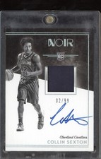 Collin Sexton 2018-19 Panini Noir Rookie Patch Auto RPA #308 Jersey Number RC