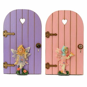 Fairy Garden Fairy Door with Fairy Figure Handmade Wooden Fairy Door Magical Fairy Garden Fairy Door with Fairy Figure Handmade Wooden Fairy Door Magical