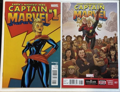 🔥Captain Marvel Lot - 1 & 17, VOL 8 🔑2nd App Carol Danvers, Cameo Kamala Khan