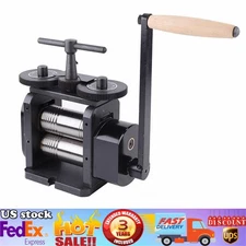 110mm Manual Rolling Mill Machine Wire Flat Pattern Sheet Metal Jewelry Tool US