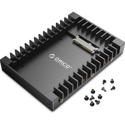 Festplattenadapter 2,5 auf 3,5 Zoll SATA HDD SSD Wechselrahmen Schwarz Kunsts...
