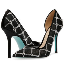 Blue by Betsey Johnson Cruze Pump Women 10 Black Pointed Toe Stiletto Heel NCZ22