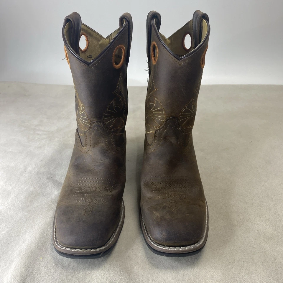 Masterson Jóvenes Niños Talla 3M Zapatos Cuero Marrón Melocotón Roper Western Bota de Vaquero Foto 3 de 4