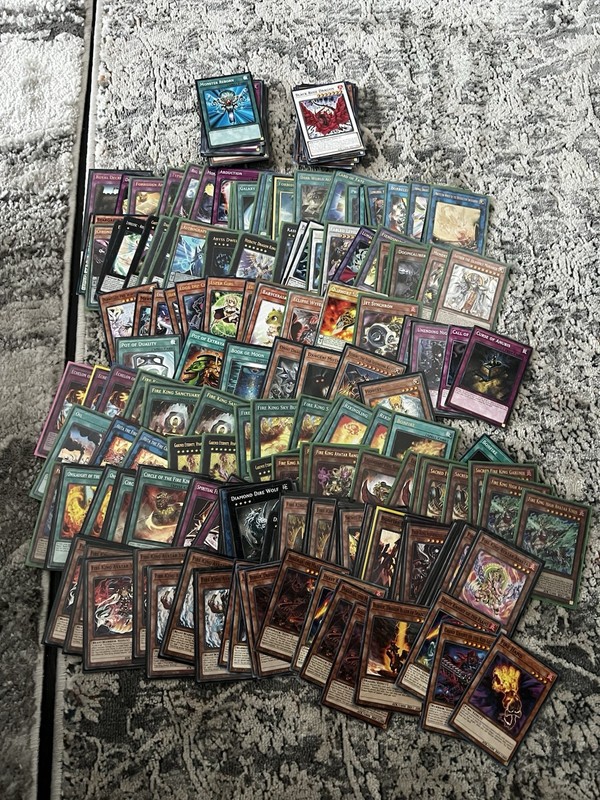 YUGIOH Fire Kings Deck Build Lot Over 200 Cards. Over 80 holos lot.  