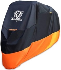 Motorcycle Cover   All Season Waterproof Outdoor Protection   Fit Up To 116 Inch