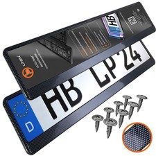 Kennzeichenhalter Nummernschildhalterung Carbon Kfz Kennzeichen Halter 2 Stück