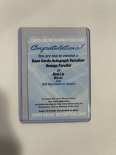 ALYSA LIU 2026 Topps Chrome US Olympics #'d /25  Orange Parallel Auto