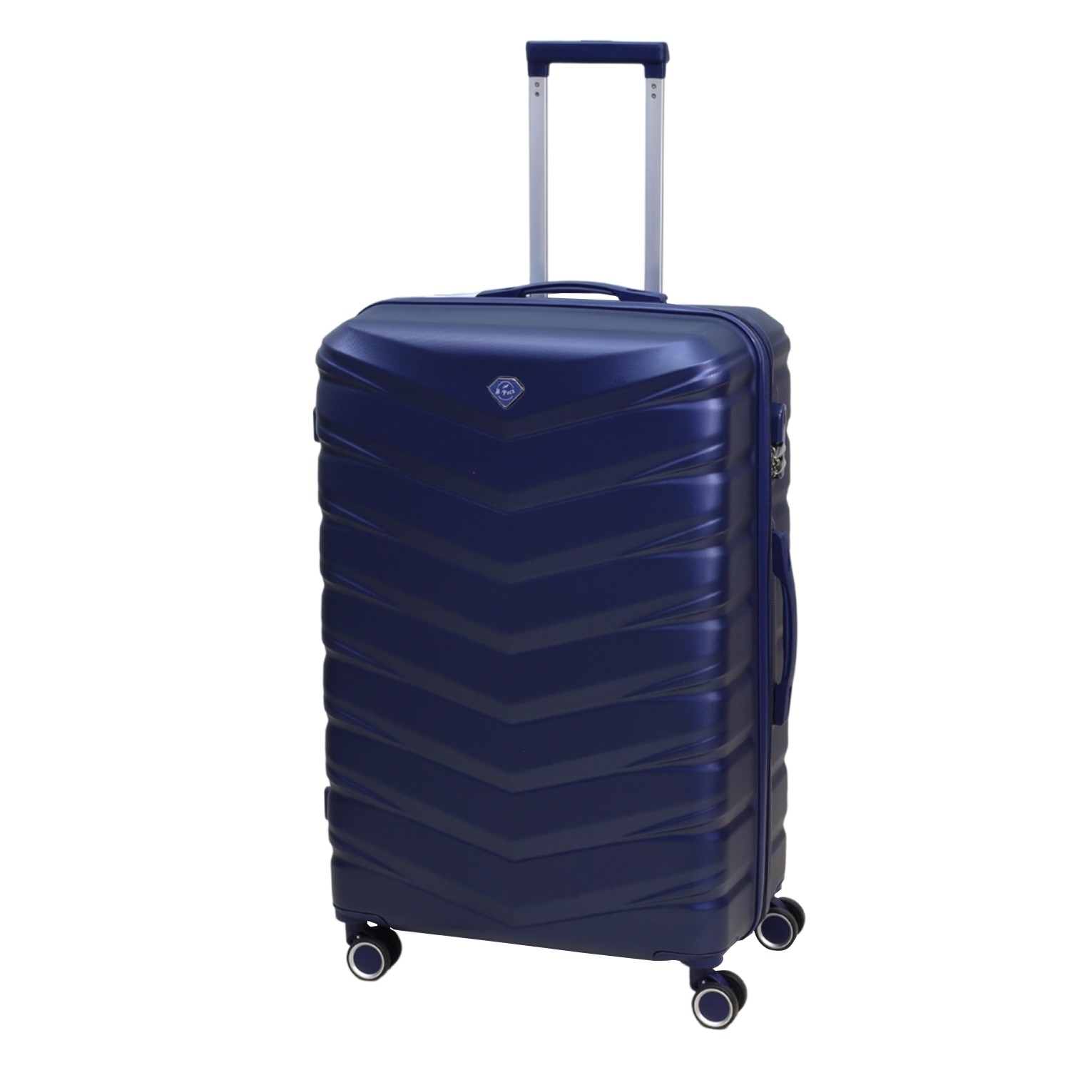 Travel Suitcase 28"" Denver Blue Expandable Luggage Trolley 8-Wheel Hard ABS