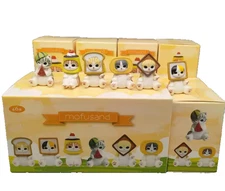 (Set of 6) Mofusand Cat Toast Pudding Figure Anime Cartoon Blind Box (6 Styles)