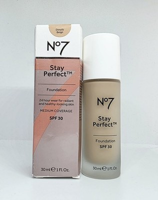 No7 Stay Perfect Foundation Deeply Beige 30ml - Medium Coverage SPF30 - Neu