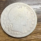 ***Monday Special*** 1899 Barber Liberty Head quarter 90% silver Actual coin