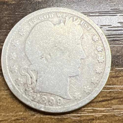 ***Monday Special*** 1899 Barber Liberty Head quarter 90% silver Actual coin