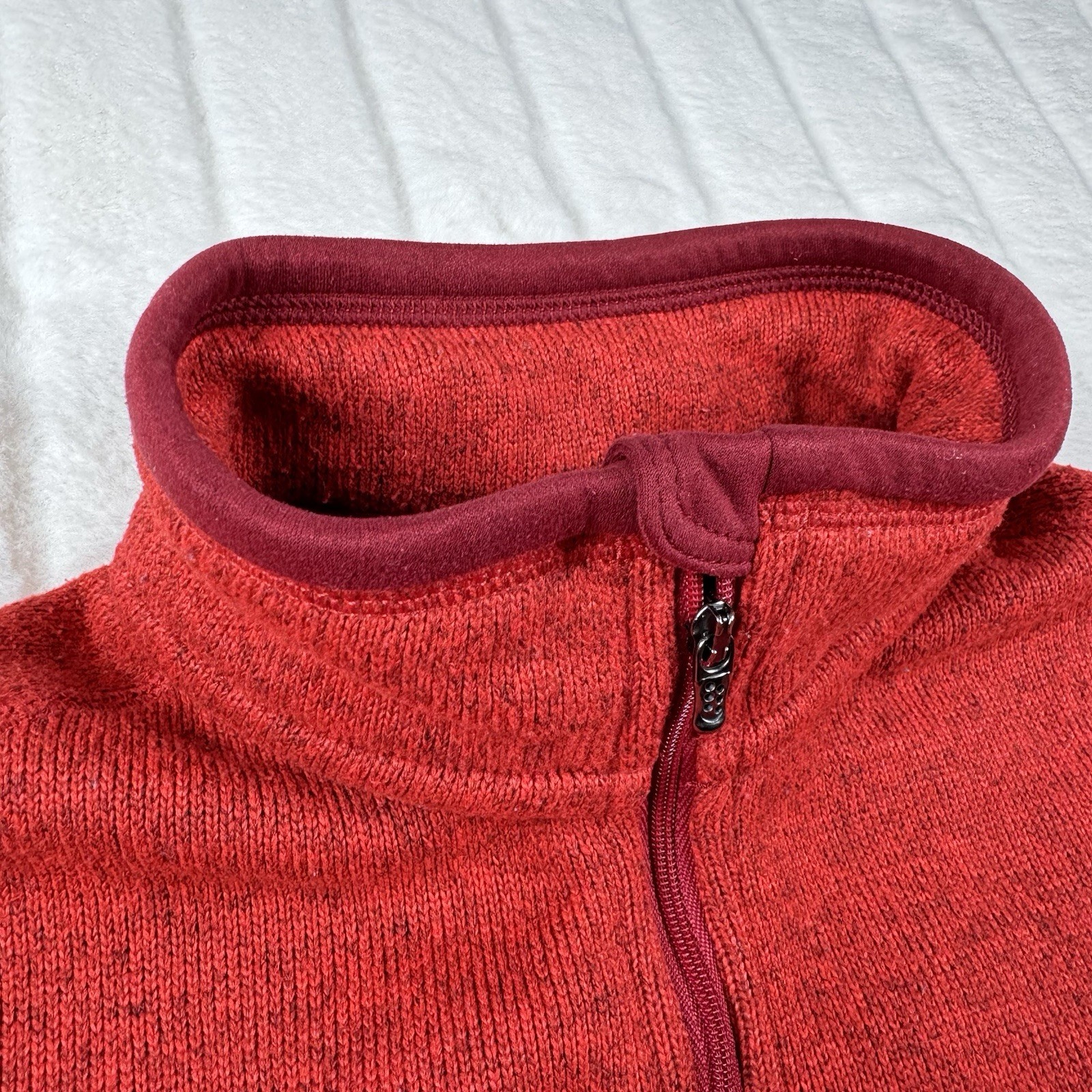 Patagonia Better Sweater 1/4 Zip Women’s Small Pullover Red Outdoor Sports Hike thumbnail 8