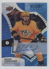 2021-22 Upper Deck Allure Rookies Blue Line 9/35 David Farrance #136 Auto 0cv