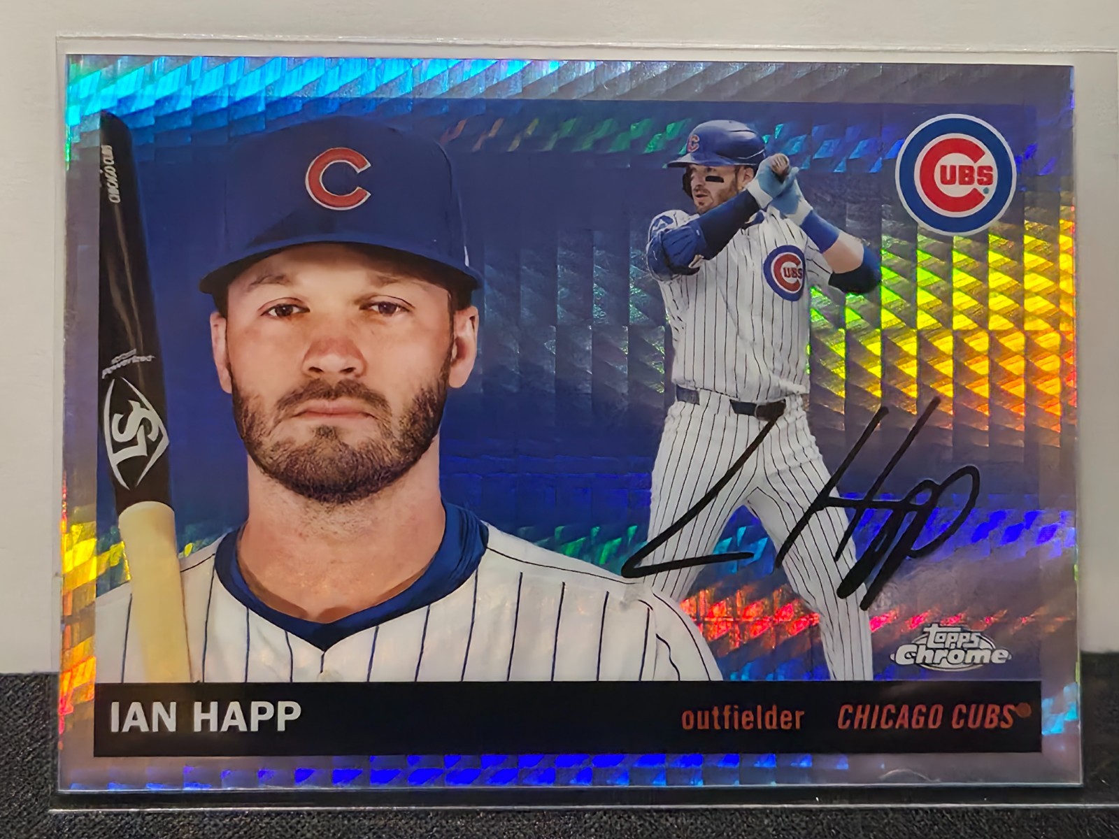 2025 Topps Chrome Platinum Refractor Silver Prism IAN HAPP #80 Cubs