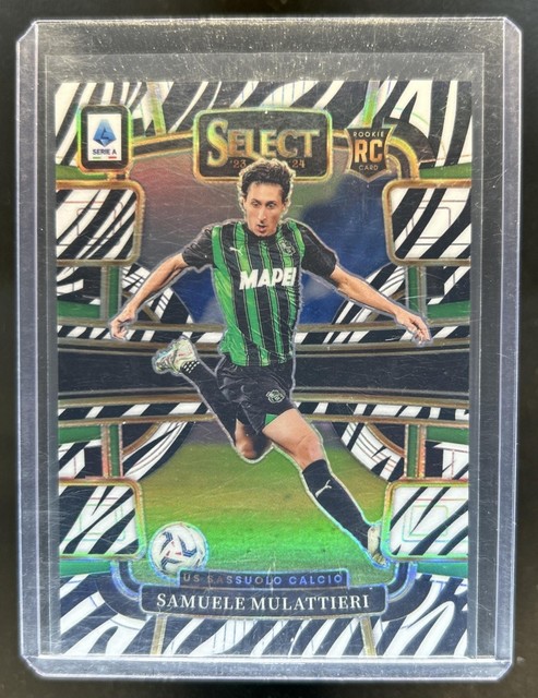 2023-24 Panini Select Serie A Samuele Mulattieri RC Zebra Prizm SSP Terrace #/20