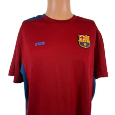 Barcelona FC Jersey Mens Size L Red Football Soccer La Liga Blank