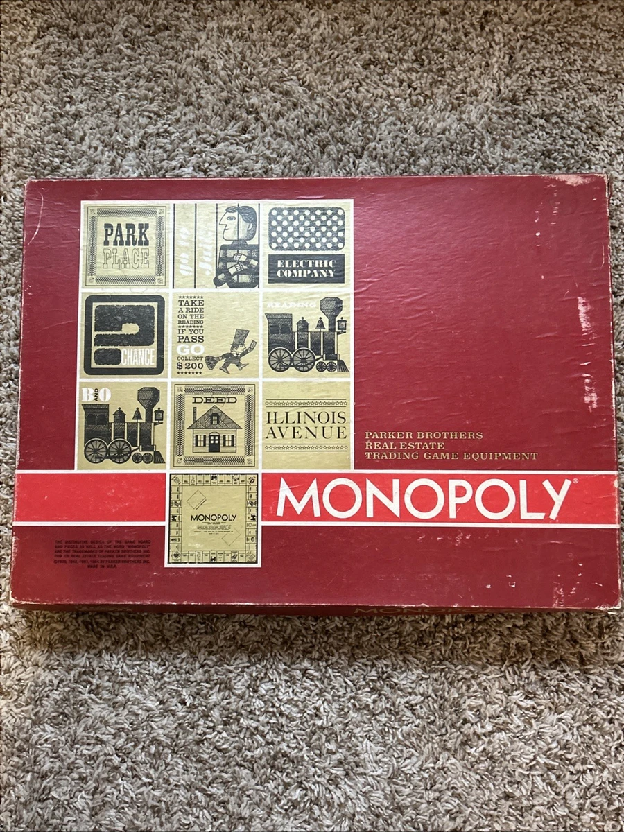 Monopoly Board 1964 Vintage Manufacture Board & Traditional Games