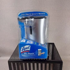 Lysol No-Touch Hand Soap Dispenser Only Silver New SEALED Discontinued Product