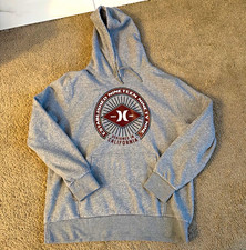 Hurley Men's Gray Fleece Pullover Hoodie XL Graphic Logo Pockets Drawstring