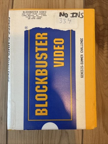 BLOCKBUSTER Mega Drive SEGA GENESIS IN CASE "YELLOW" ORGINIAL RENTAL COPY CIB