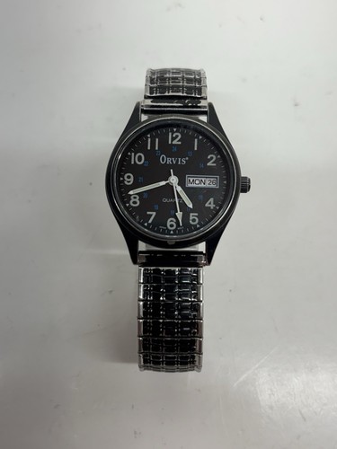 Orvis Day Date Military Field Watch 12 24 Hour Dial