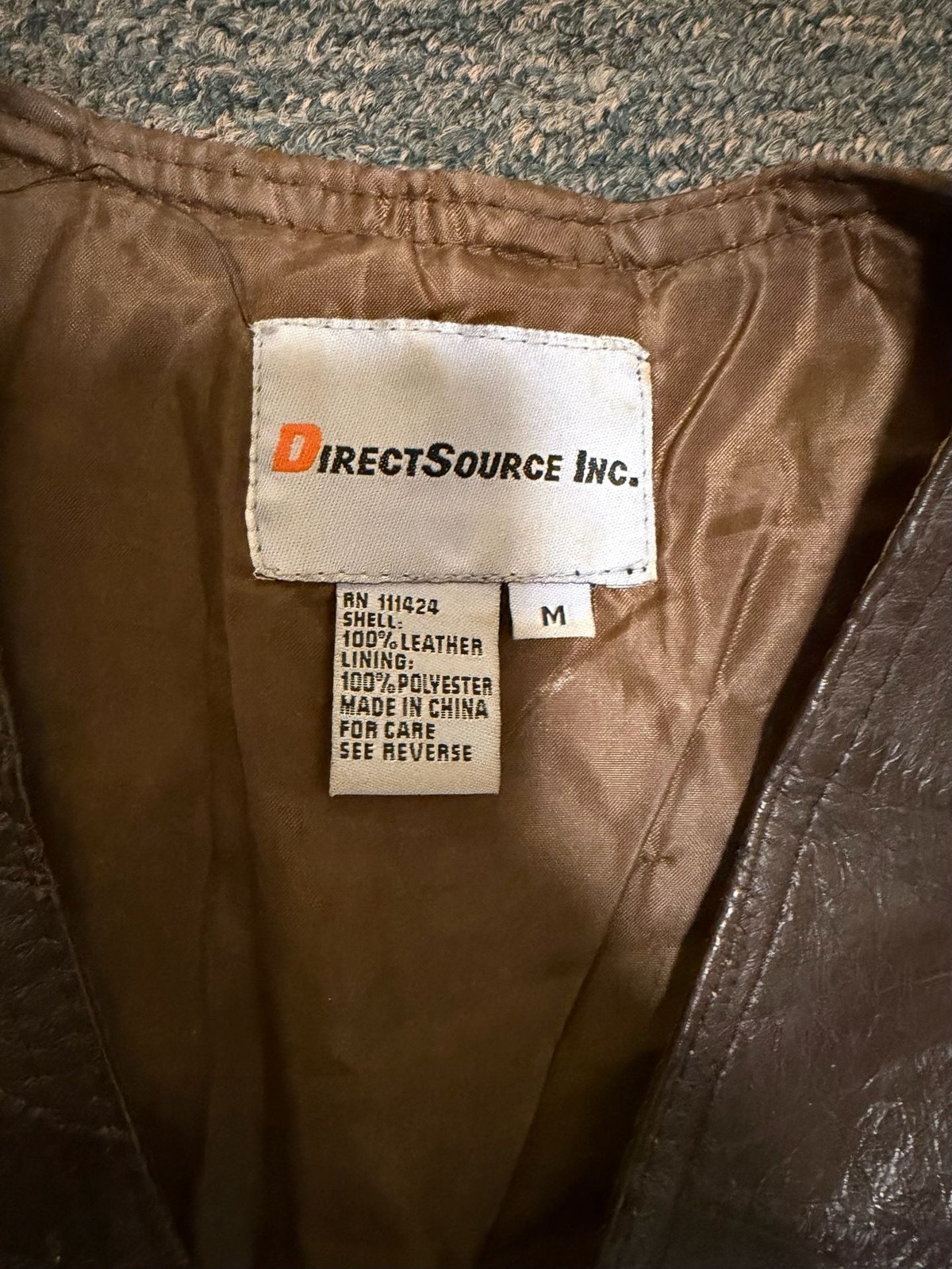 Direct Source Inc. Men's Brown Patchwork Leather … - image 3