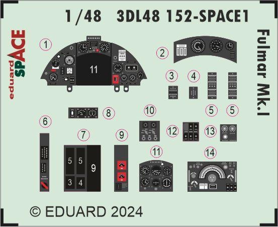 Eduard Accessories 3DL48152 - 1:48 Fulmar Mk.I SPACE - New